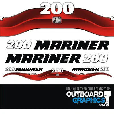 Mariner 200hp Optimax Outboard Decals/sticker Kit • $63.95