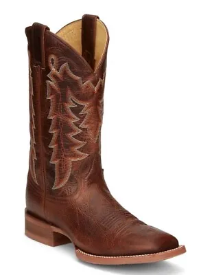 New 10.5 D Justin Cj2030 12” Western Carsen J-flex Square Toe Cowboy Boots • $124.99