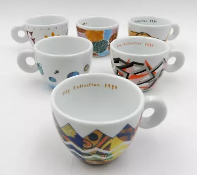 6 Vintage Richard Ginori Designed Illy Collection 1992 Espresso Cups ~ Italy • $169.95