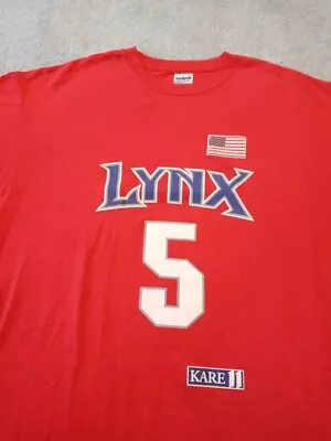 Rare Minnesota Lynx SEIMONE AUGUSTUS Red Team USA #5 T-shirt Size XL • $14.99