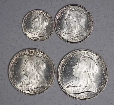 1897 Great Britain Silver Maundy Set • $399
