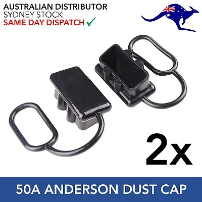 $8.10 • Buy 2 X Dust Cap Black Anderson Plug Cover Style Connectors 50AMP Battery Caravan