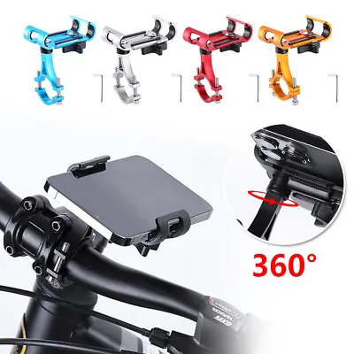 360° Aluminium Motorcycle Bicycle Handlebar Cell Phone Mount Holder GPS Bracket • $6.62