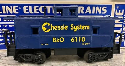 K-Line Electric Train 027 Chessie System Blue Caboose B&O 6110 In Box • $22.99