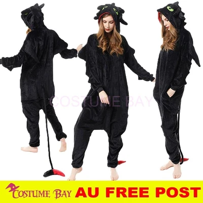 $29.95 • Buy Toothless Dragon Jumpsuit Onesie Adult Kigurumi Cosplay Unisex Pajamas Costume