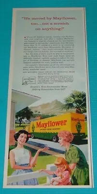 1960 PRINT AD~MAYFLOWER MOVING VAN IndianapolisIndiana Neighbors Little Girl • $8.99