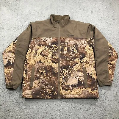 Cabelas Jacket Mens Large Green Prairie Camouflage Quilted Coat Hunting Outdoors • $49.96