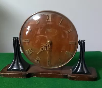 Vintage 50s Art Nouveau Smiths Sectric Electric Mantel Clock For Repair/parts • £19.99