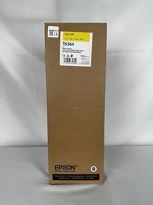 Sealed Epson T6364 Yellow Ink Tank Bag 700ml Stylus Pro 7890  New - EXP 12/2022 • $31.99
