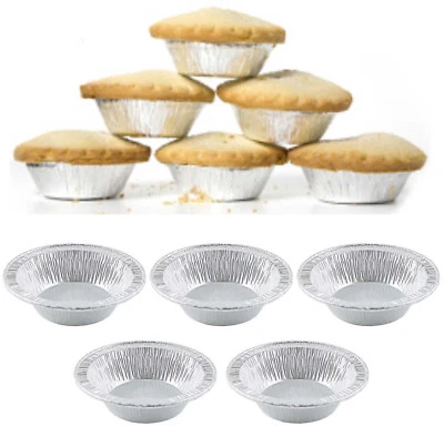 £10.99 • Buy Foil Pie Dishes Small Deep Mince Fruit Apple Pies Cupcakes Party 3 Inch Cases