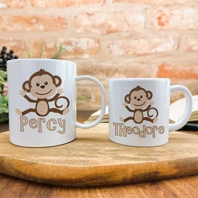 Cheeky Monkey Children's Personalised Mug Unbreakable Kids Toddler Gift First • £11.99