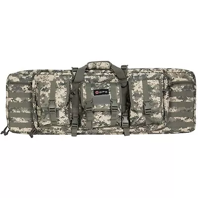 G.P.S GPS-DRC36-ACU 36  A-TACS AU Double Rifle Case W/2 Padded Pistol Sleeves - • $99.99