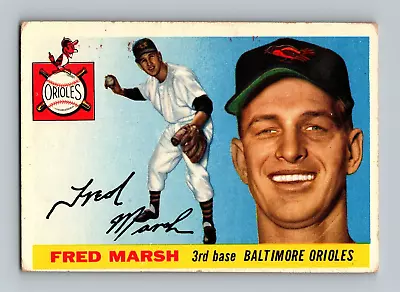 1955 Topps #13 Fred Marsh VG-VGEX (Paper Loss Reverse) Baseball Card • $0.99