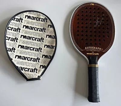 Rare Vintage Marcraft Autograph APTA Approved Paddle Ball Racquet With Cover • $28.45