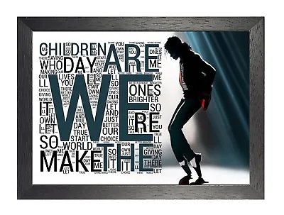 Michael Jackson We Are The World 1 Poster Music Lyrics Star Picture King Of Pop  • £4.99