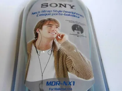 $99.95 • Buy SONY MDR-NX1 Stereo Headphones For Walkman 3.5mm Plug (Brand New Old Stock)
