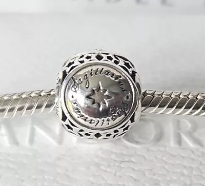 Genuine Pandora Bracelet Charm - Silver Sagittarius Zodiac Star Sign S925 ALE • £0.99