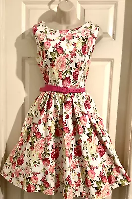 Lindy Bop 50s Style Swing Occasion Dress Size 18 Wedding Party Cocktails Holiday • £14.60