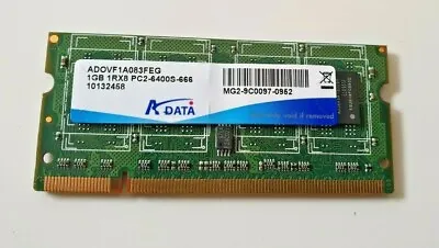 A-Data RAM 1GB 1RX8 PC2-6400S-666 Laptop Computer PC Memory ADOVF1A083FEG  • £1.99