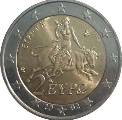 2 Euro Coin 2002 Greece Rare With S On Bottom Star • $7.50