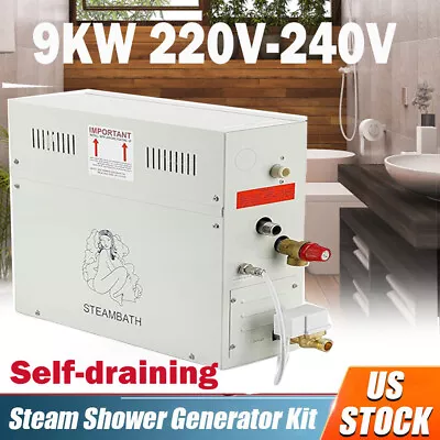 Full Set 9kw Auto Drain Steam Shower Bath Generator With Vapor-proof Controller • $386.43