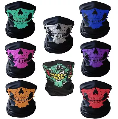 Skull Face Shield Shields Bandana Fishing Durag Neck Scarf Headwear UV Mask PFS • $5.90