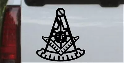 Masonic Past Master Car Or Truck Window Laptop Decal Sticker Black 3X2.8 • $4.99