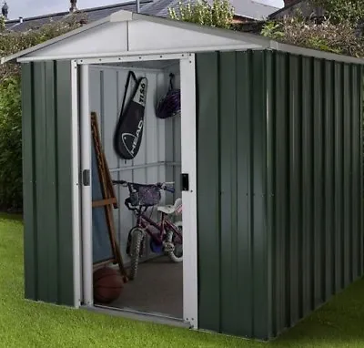 6x7 METAL GARDEN SHED YARDMASTER SHEDS 6ft X 7ft APEX GALVANISED STEEL STORAGE • £299.94