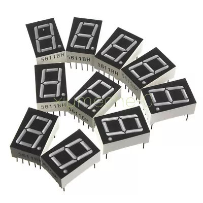 10PCS 1 Bit Red 7 Segment 0.5  LED Display Digital Tube Common Anode • $0.99