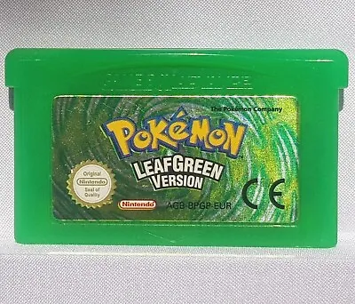 Gba POKEMON LEAF GREEN Cart Authentic Game Boy Advance PAL REGION FREE Pokémon • $117.43