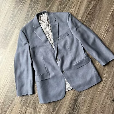 Lauren Ralph Lauren Paisley 2 Button Blazer Sport Coat Jacket Men’s 46R Blue • $34.97