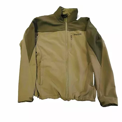 Marmot Soft Shell Jacket Mens Size XL Two Toned Grey Full Zip Stretch Logo • $29.50