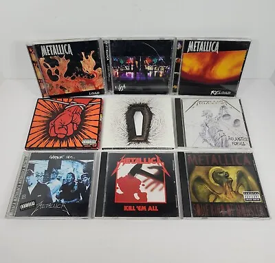 Lot Of 9 Metallica Music CDs Load S&M ReLoad St-Anger.. Hard Rock Heavy Metal • $49.99