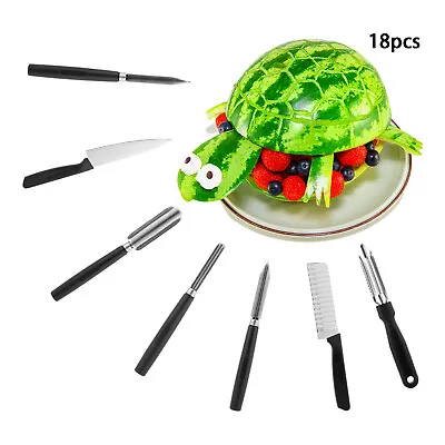 18PCS Carving Tools Kitchen Food Vegetable Fruit Sculpting Peeling Culinary Set • $26.59