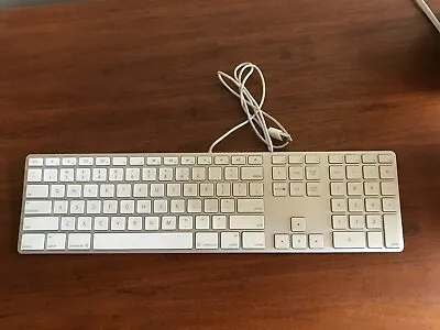 Genuine Apple A1243 USB Wired Aluminum Keyboard Full Size • $23