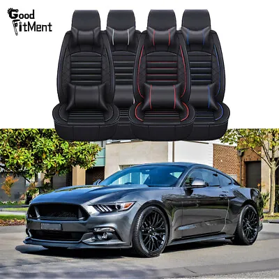 For Ford Mustang GT Focus Car 5 Seat Covers PU Front & Rear Protector Soft Set • $99.39