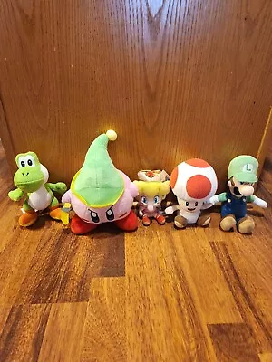 Super Mario Plush Lot Brothers Nintendo Figures Stuffed Set Kirby Yoshi Luigi  • $40