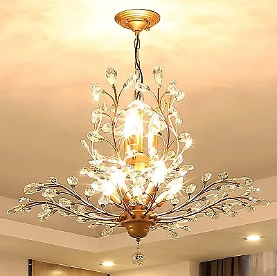 Vintage Crystal Chandeliers 3/4/5/8-Light Ceiling Lamp For Living Dinning Room • £56.99