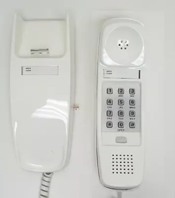 White Western Electric Trimline TouchTone Wall Telephone - Full Restoration • $104.95