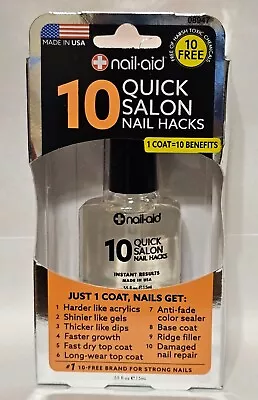 NAIL-AID 10 Quick Salon Nail Hacks 1 Clear Coat = 10 Benefits  .55  Fluid Ounce  • $9.99