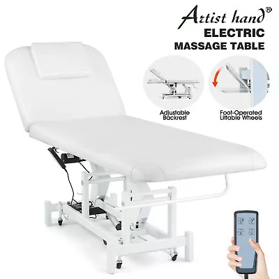 White Electrical Massage Table Facial Bed Tattoo Beauty Spa With Remote Control • $599.90