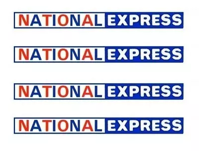 MODEL BUS WATERSLIDE TRANSFERS 1/76th NATIONAL EXPRESS FRONT/REAR FLEETNAMES (8) • £4