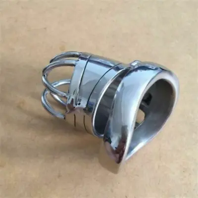 Stainless Steel Male Chastity Cage Metal Ring Lockable Penis Chastity Device UK • £15.89