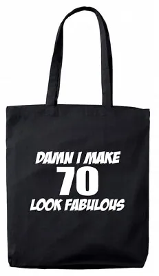 Damn 70 Tote Bag 70th Birthday Gifts Presents For Her Women Mum Wife Ladies • £5.99