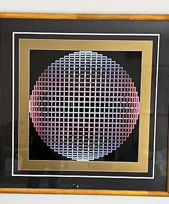 Victor Vasarely Aka Yvaral Mid Century Serigraph Custom Framed • $750