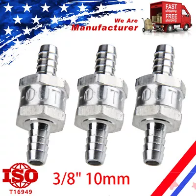 3x 3/8  Fuel Line One Way Non-Return Check Valve Petrol DieselOil 10mm Aluminium • $14.99