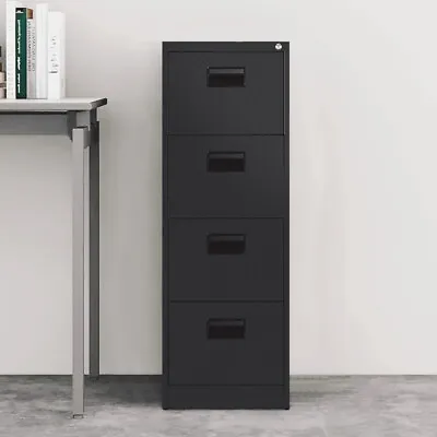 £139.99 • Buy Heavy Duty Tall 4 Drawer Metal Filing Cabinet Lockable Office Storage Cupboard