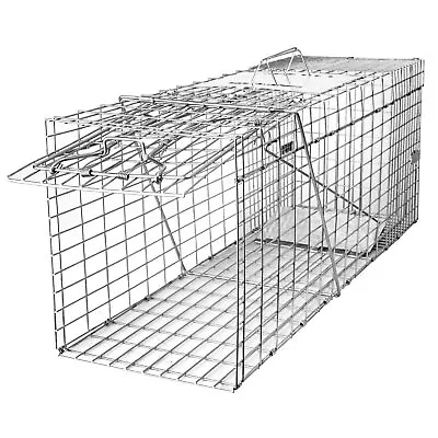 32  Live Animal Cage Trap Heavy Duty Folding Raccoon Traps Humane Cat Trap ... • $55.36