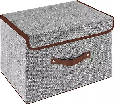 OWill Foldable Storage Boxes With Lids Fabric Storage Cubes With Handles For X • £5.11