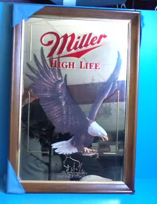 Vintage Miller High Life Bald Eagle Wisconsin Beer Mirror #45950 BRAND NEW • $126.68